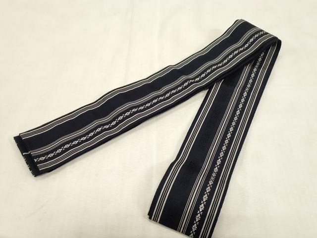平和屋着物●男性　本場筑前博多織　角帯　献上　正絹　逸品　未使用　CABG9260dy