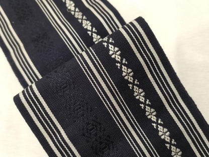 平和屋着物●男性　本場筑前博多織　角帯　献上　正絹　逸品　未使用　CABG9260dy