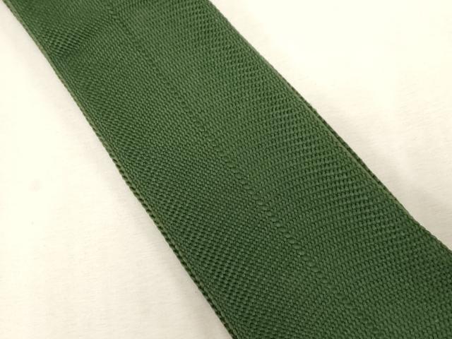 平和屋着物●男性　角帯　千歳緑色　正絹　逸品　CABG9263dy