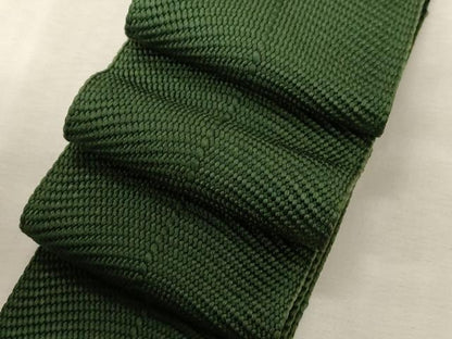 平和屋着物●男性　角帯　千歳緑色　正絹　逸品　CABG9263dy
