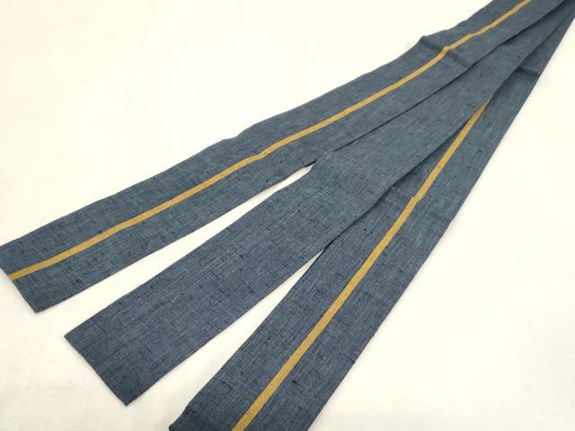 平和屋着物●男性　角帯　紬地　唐浅　縞　古渡製品　綿　未使用　CABG9264dy