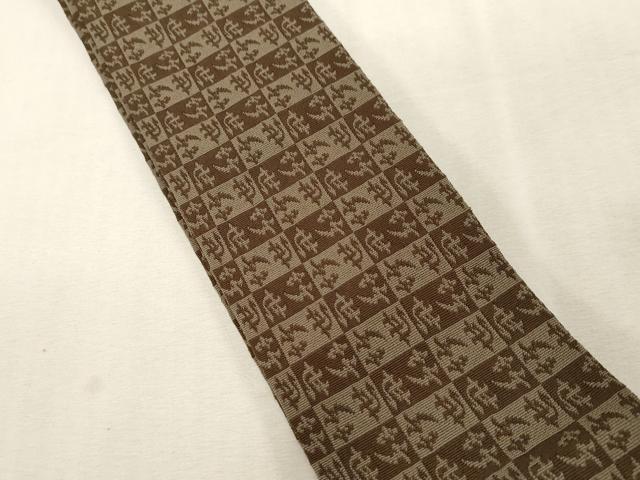 平和屋着物●男性　角帯　舞鶴名入角帯　共箱付き　正絹　逸品　未使用　CABG9268dy