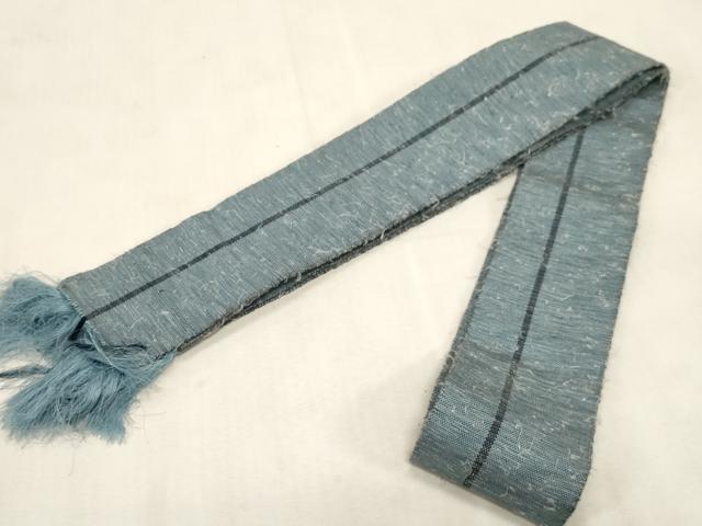 平和屋着物●男性　本場筑前博多織　角帯　縞　共箱付き　正絹　逸品　CABG9290dy