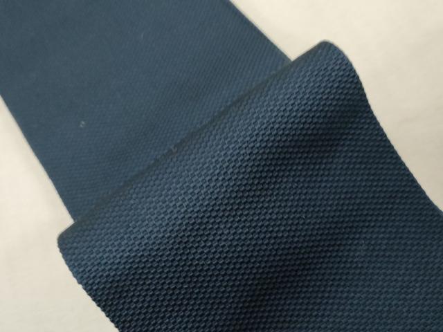 平和屋着物●男性　本場筑前博多織　角帯　濃紺地　正絹　逸品　CABG9297dy