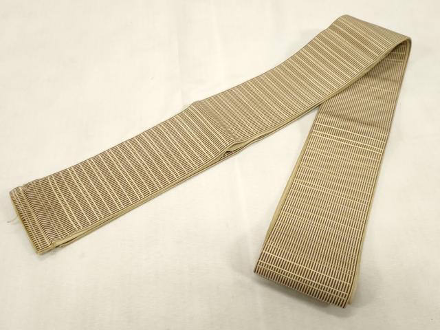平和屋着物●男性　本場筑前博多織　角帯　横段文　正絹　逸品　CABG9299dy