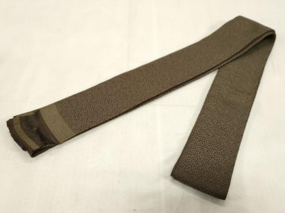 平和屋着物●男性　本場筑前博多織　角帯　幾何学文　正絹　逸品　CABG9305dy