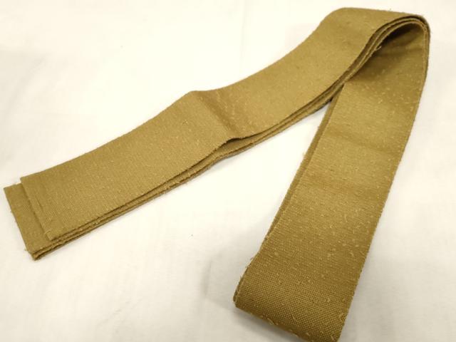 平和屋着物●男性　本場筑前博多織　角帯　黄像色　正絹　逸品　CABG9306dy