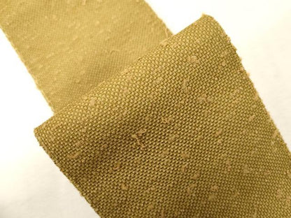 平和屋着物●男性　本場筑前博多織　角帯　黄像色　正絹　逸品　CABG9306dy