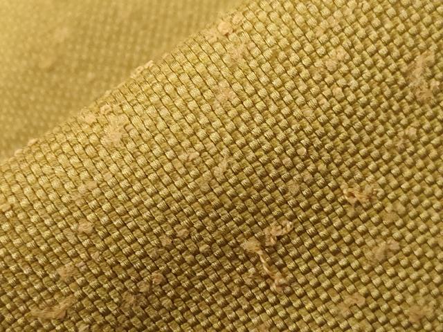 平和屋着物●男性　本場筑前博多織　角帯　黄像色　正絹　逸品　CABG9306dy
