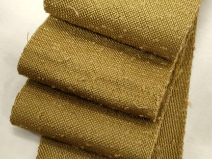 平和屋着物●男性　本場筑前博多織　角帯　黄像色　正絹　逸品　CABG9306dy