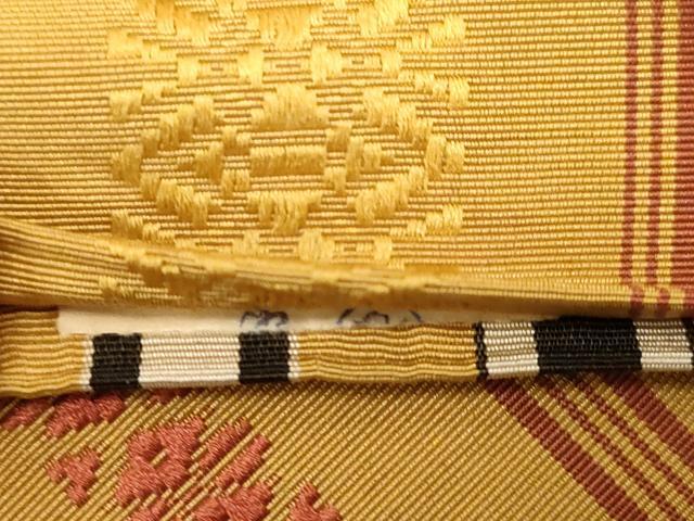 平和屋着物●本場筑前博多織　両面　半幅帯　献上　正絹　逸品　CABG9310dy
