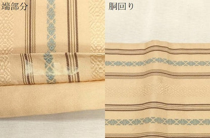 平和屋着物●本場筑前博多織　半幅帯　献上　正絹　逸品　CABG9312dy
