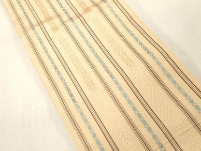 平和屋着物●本場筑前博多織　半幅帯　献上　正絹　逸品　CABG9312dy