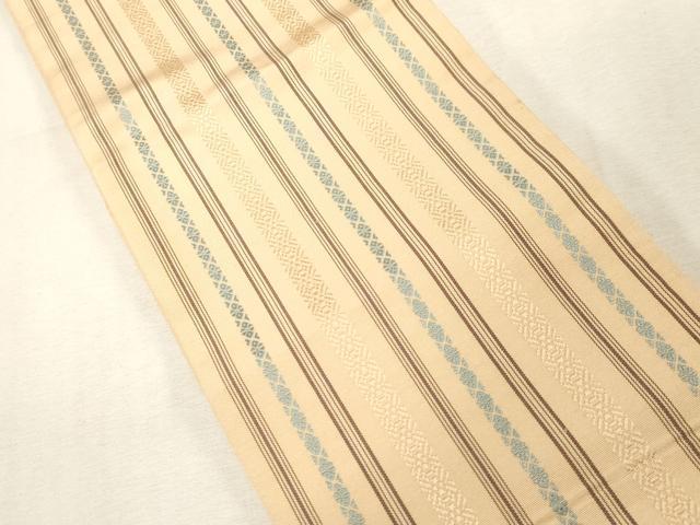 平和屋着物●本場筑前博多織　半幅帯　献上　正絹　逸品　CABG9312dy