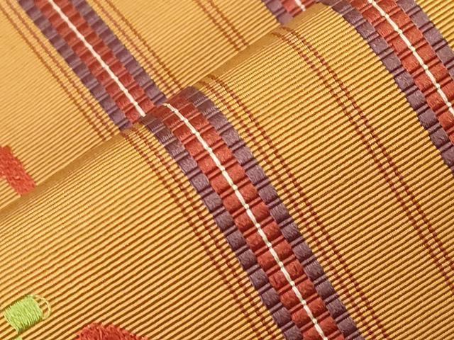 平和屋着物●本場筑前博多織　半幅帯　琉球絣間道　正絹　逸品　CABG9314dy