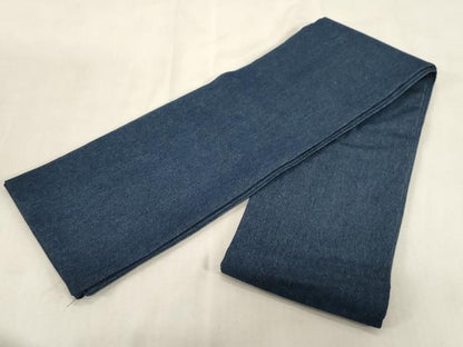 平和屋着物●半幅帯　デニム生地　濃紺地　綿　逸品　CABG9318dy