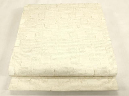 平和屋着物＊西陣 川島織物 洗える最高級着物 ＜英＞はなぶさ謹製 夏物 六通柄 京袋帯 幾何学文 金糸 たとう紙付き CABG9329dy