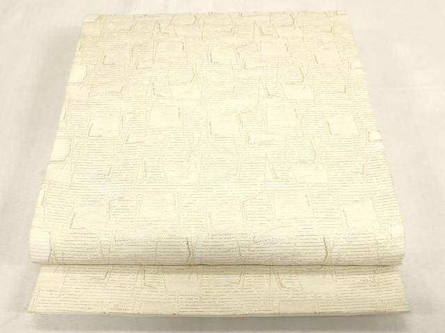 平和屋着物＊西陣 川島織物 洗える最高級着物 ＜英＞はなぶさ謹製 夏物 六通柄 京袋帯 幾何学文 金糸 たとう紙付き CABG9329dy