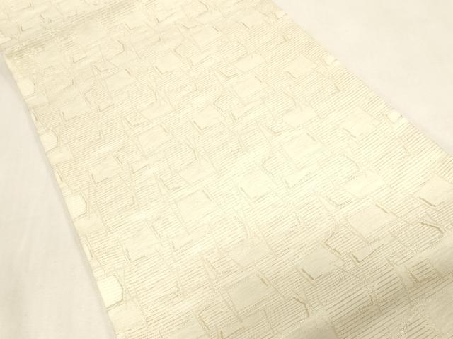 平和屋着物＊西陣 川島織物 洗える最高級着物 ＜英＞はなぶさ謹製 夏物 六通柄 京袋帯 幾何学文 金糸 たとう紙付き CABG9329dy
