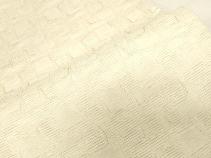 平和屋着物＊西陣 川島織物 洗える最高級着物 ＜英＞はなぶさ謹製 夏物 六通柄 京袋帯 幾何学文 金糸 たとう紙付き CABG9329dy