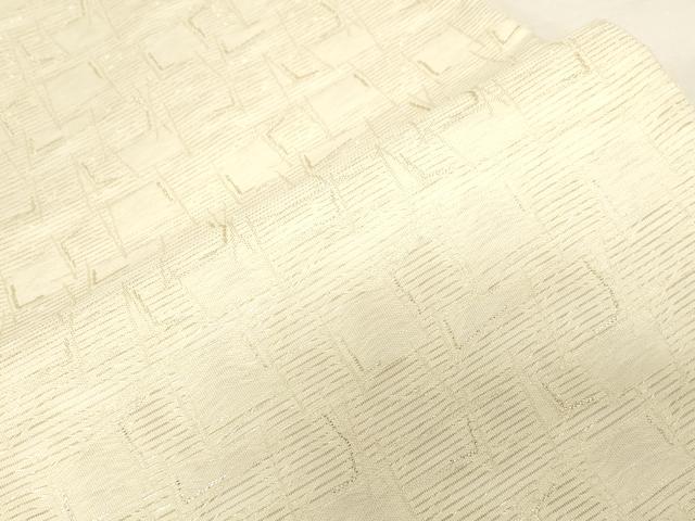平和屋着物＊西陣 川島織物 洗える最高級着物 ＜英＞はなぶさ謹製 夏物 六通柄 京袋帯 幾何学文 金糸 たとう紙付き CABG9329dy
