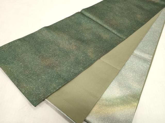 平和屋着物●太鼓柄袋帯　霞文　金糸　正絹　逸品　CABG9330dy