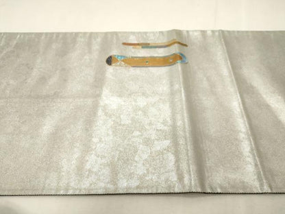 平和屋着物●太鼓柄袋帯　螺鈿　幾何学文　金銀彩　正絹　逸品　CABG9342dy