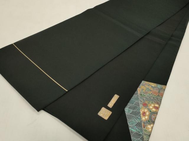 平和屋着物●太鼓柄袋帯　白鴎作　螺鈿　色紙重ね文　黒地　金銀彩　正絹　逸品　CABG9343dy