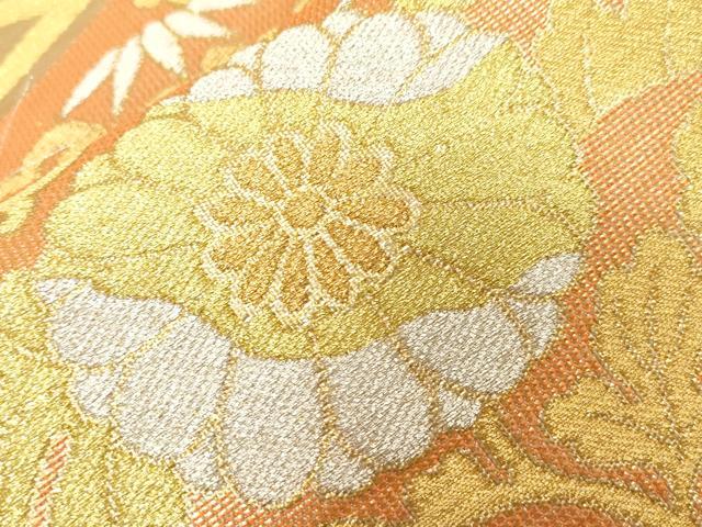 平和屋着物●西陣　川島織物　六通柄　本袋帯　桐花文　金銀糸　正絹　逸品　未使用　CABG9355dy