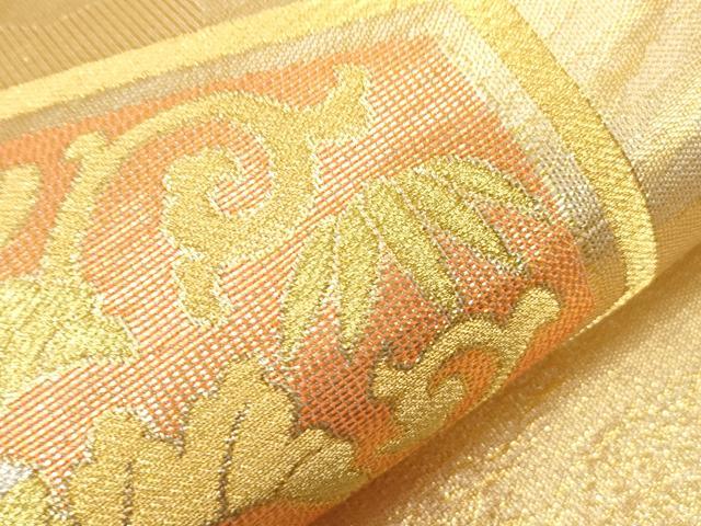 平和屋着物●西陣　川島織物　六通柄　本袋帯　桐花文　金銀糸　正絹　逸品　未使用　CABG9355dy