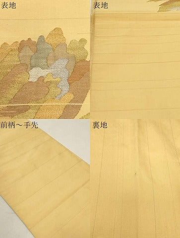 平和屋着物●爪掻き本綴れ　太鼓柄袋帯　草花文　金銀糸　正絹　逸品　CABG9360dy