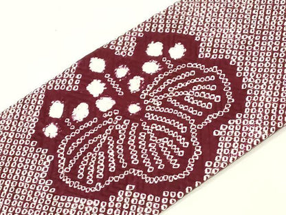 平和屋着物●九寸名古屋帯　総絞り　桐　正絹　逸品　CABG9368dy