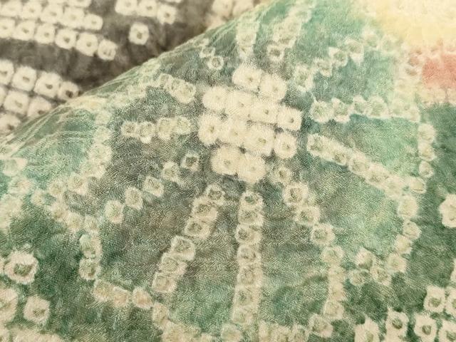 平和屋着物●名門　藤娘きぬたや・総絞り　九寸名古屋帯　舞花文　正絹　逸品　CABG9384dy