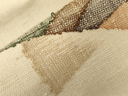平和屋着物●西陣　老舗　渡文謹製　手織　九寸名古屋帯　紬地　切嵌文　正絹　逸品　未使用　CABG9391dy