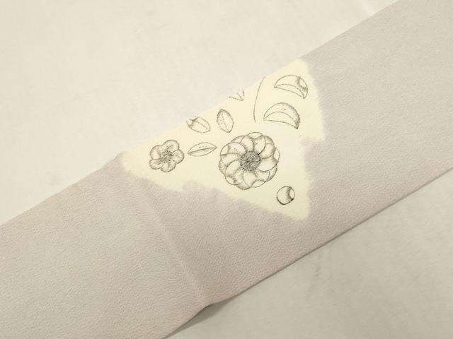 平和屋着物●九寸名古屋帯　作家物　辻が花　鬼しぼ縮緬　正絹　逸品　CABG9392dy