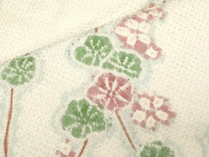 平和屋着物●名門　藤娘きぬたや・総絞り　九寸名古屋帯　草花文　正絹　逸品　CABG9395dy
