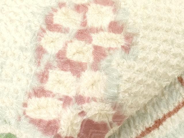 平和屋着物●名門　藤娘きぬたや・総絞り　九寸名古屋帯　草花文　正絹　逸品　CABG9395dy