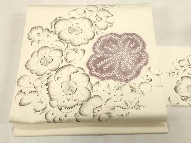 平和屋着物●西洞院辻が花　大脇一心　九寸名古屋帯　作家物　辻が花　絞り　正絹　逸品　CABG9396dy