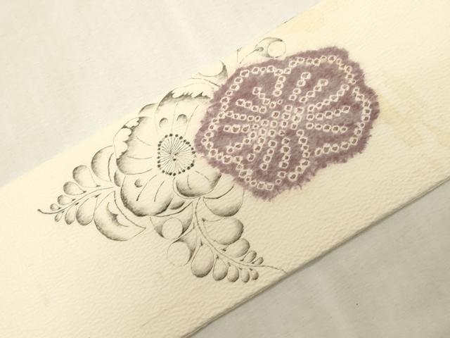 平和屋着物●西洞院辻が花　大脇一心　九寸名古屋帯　作家物　辻が花　絞り　正絹　逸品　CABG9396dy