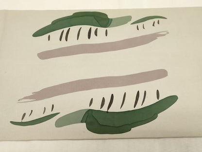 平和屋着物●日展染色作家　高久空木　ろうけつ染　塩瀬　九寸開き名古屋帯　幾何学文　正絹　逸品　CABG9409dy
