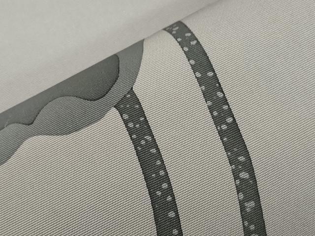 平和屋着物●塩瀬　九寸名古屋帯　ろうけつ染め　蓮　正絹　逸品　CABG9428dy