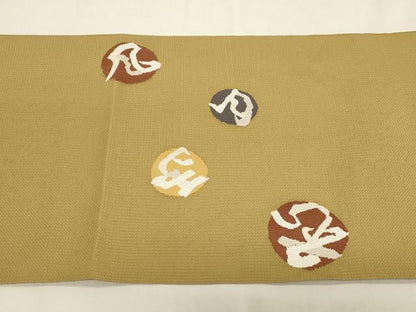 平和屋着物●綴れ　八寸名古屋帯　文字文　正絹　逸品　CABG9430dy
