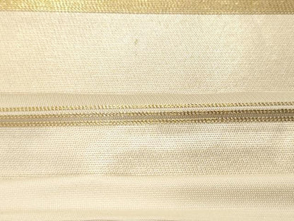 平和屋着物●西陣　川島織物　太鼓柄袋帯　駒刺繍　格子柄　金彩　正絹　逸品　CABG9444dy