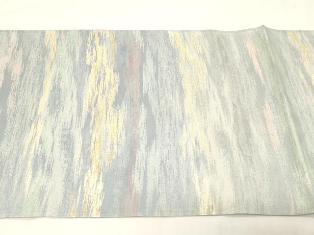 平和屋着物●六通柄袋帯　紹巴　霞文　金糸　正絹　逸品　未使用　CABG9449dy