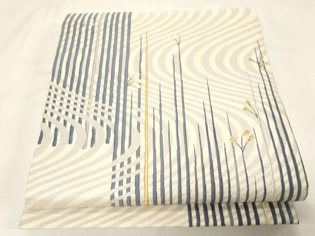 平和屋着物●西陣の名門　加納幸謹製　六通柄袋帯　草木文　金銀糸　鈴乃屋扱い　正絹　逸品　CABG9457dy