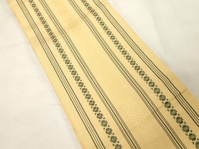 平和屋着物●本場筑前博多織　半幅帯　献上　正絹　逸品　CABG9467dy