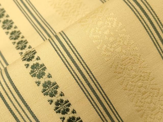 平和屋着物●本場筑前博多織　半幅帯　献上　正絹　逸品　CABG9467dy