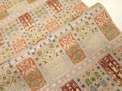 平和屋着物●六通柄　本袋帯　歌留多手錦　金糸　正絹　逸品　CABG9477dy