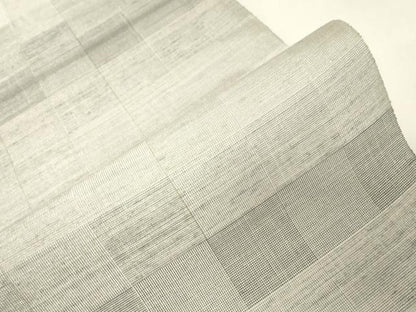 平和屋着物●ファッションデザイナー　HIROKO KOSHINO　コシノヒロコ　全通柄袋帯　格子柄　銀糸　正絹　逸品　CABG9482dy