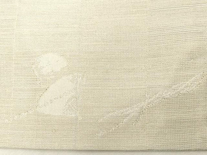 平和屋着物●ファッションデザイナー　HIROKO KOSHINO　コシノヒロコ　全通柄袋帯　格子柄　銀糸　正絹　逸品　CABG9482dy